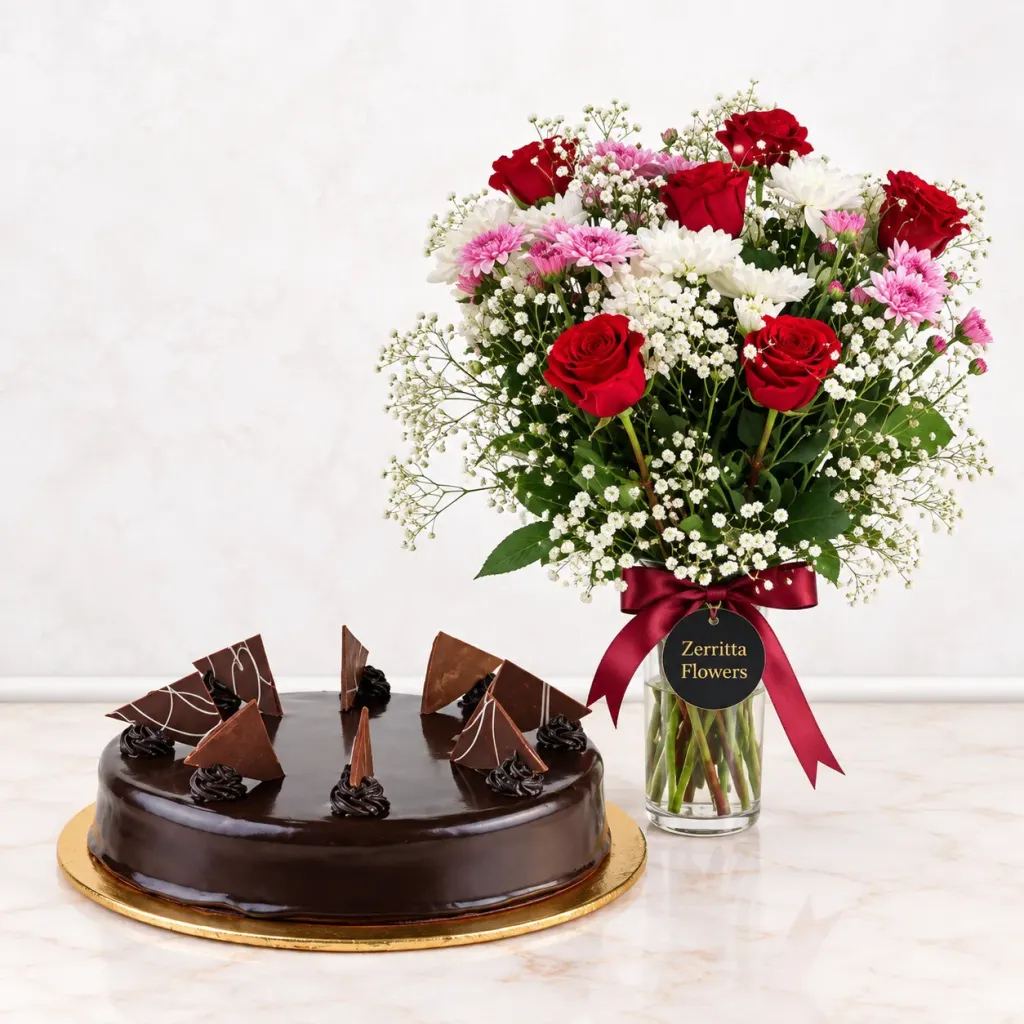 Brownie Cake Blooms