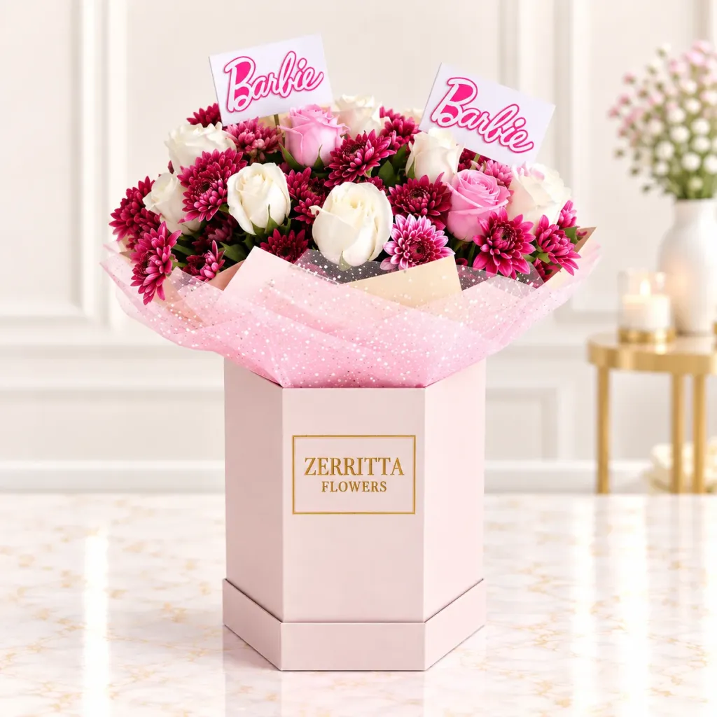 Cream Magenta Bouquet