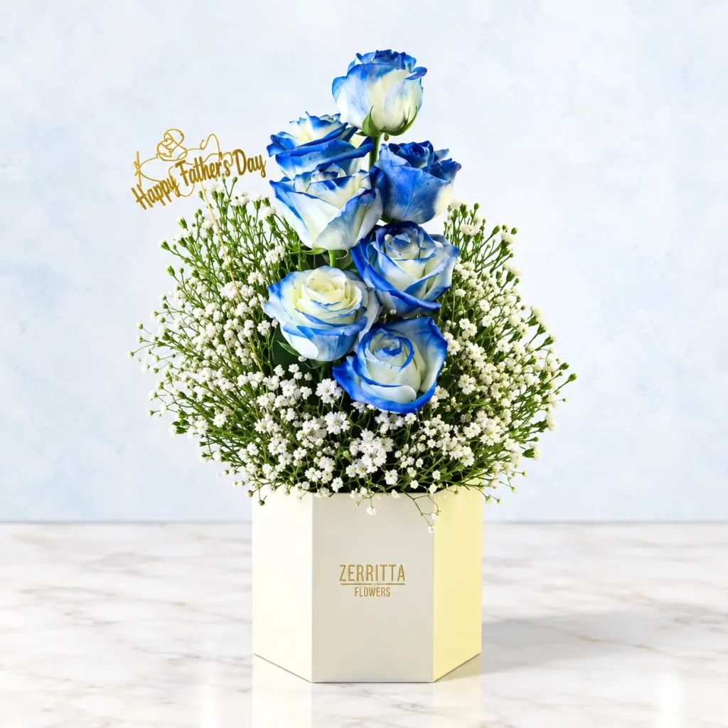 Elegant Blue Dad Tribute