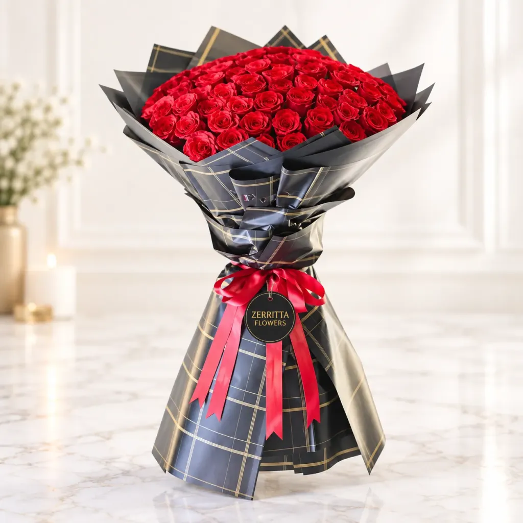Elegant Red Rose Bouquet
