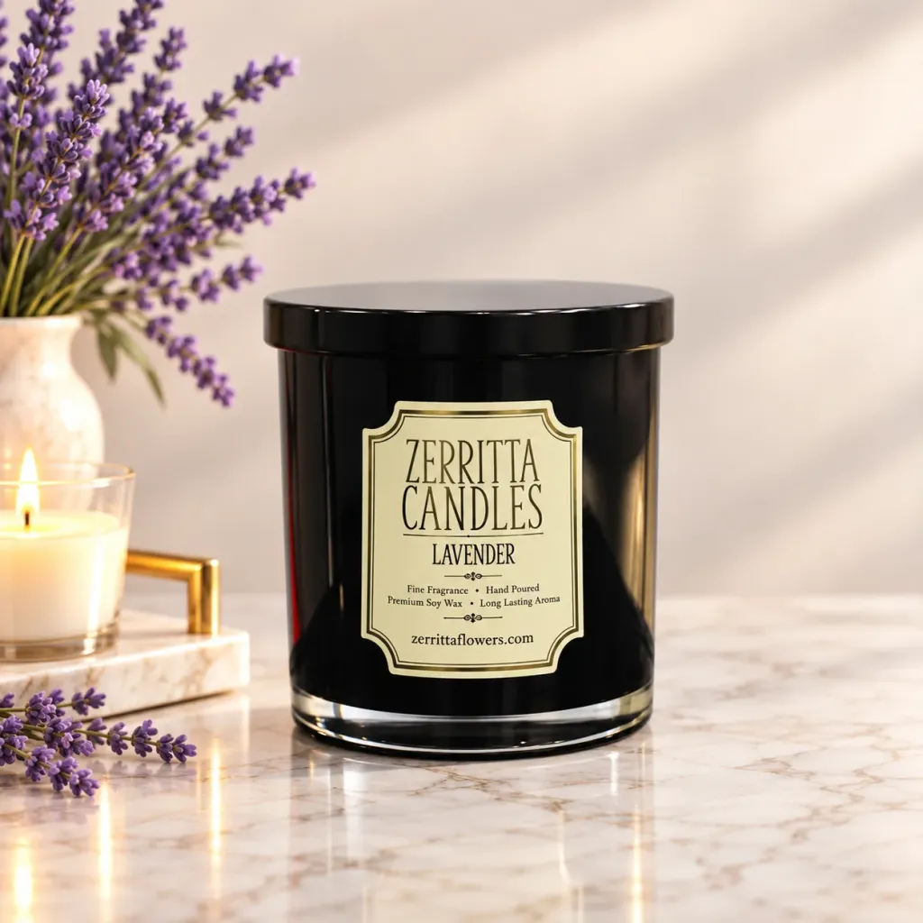 Large Lavender Candle