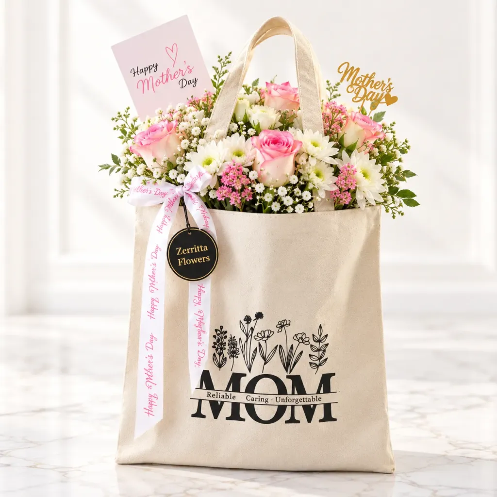 Loving Mom Floral Tote