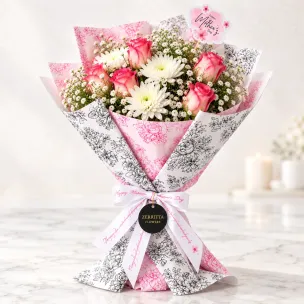 Peach Rose Bouquet