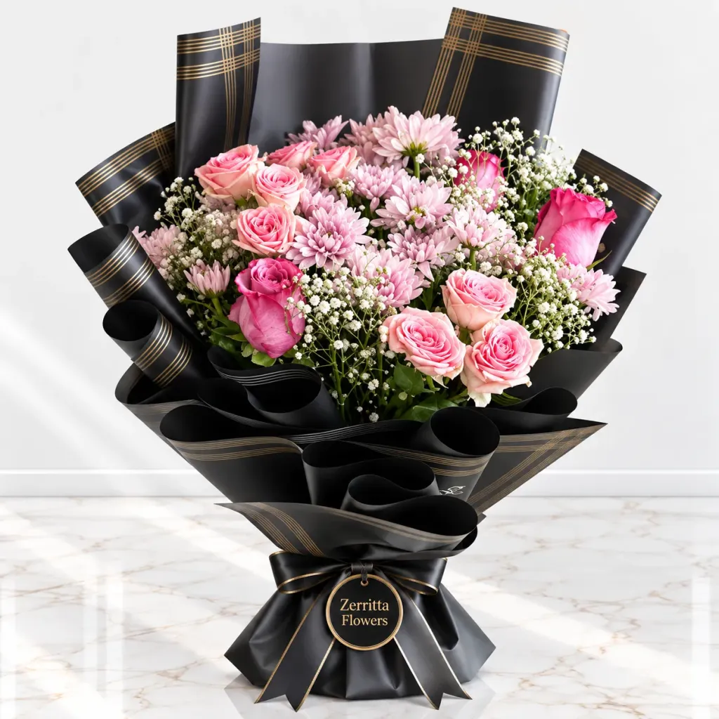 Pink Rose Floral Bouquet