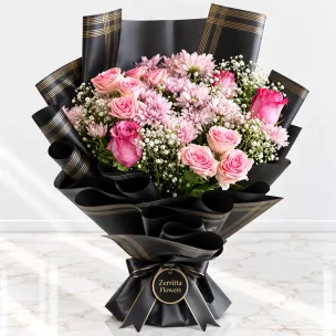 Pink Rose Floral Bouquet