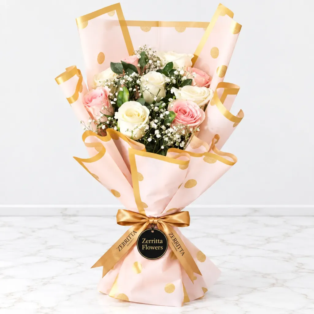 Plush Pink Rose Bouquet