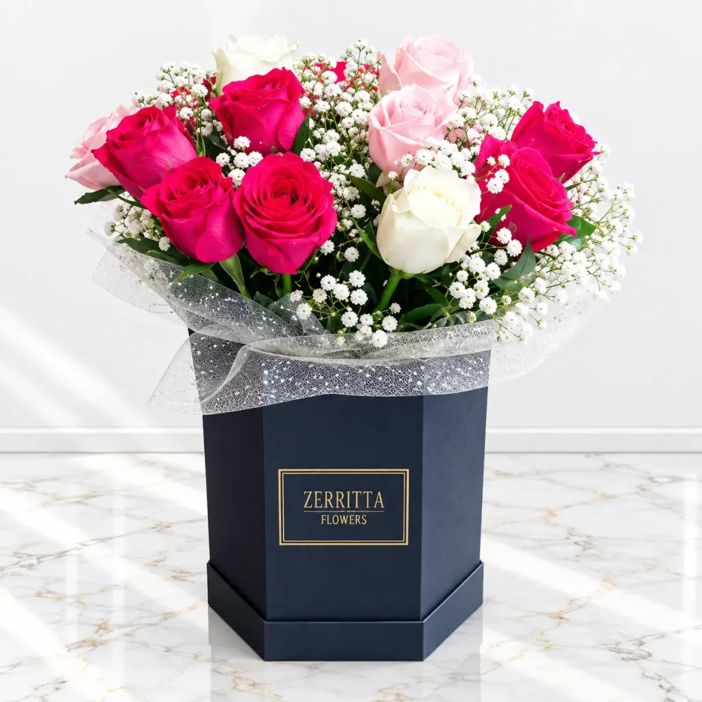 Red White Rose Box