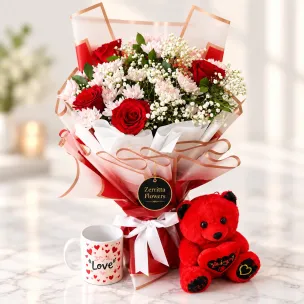 Romantic Red Rose Bouquet