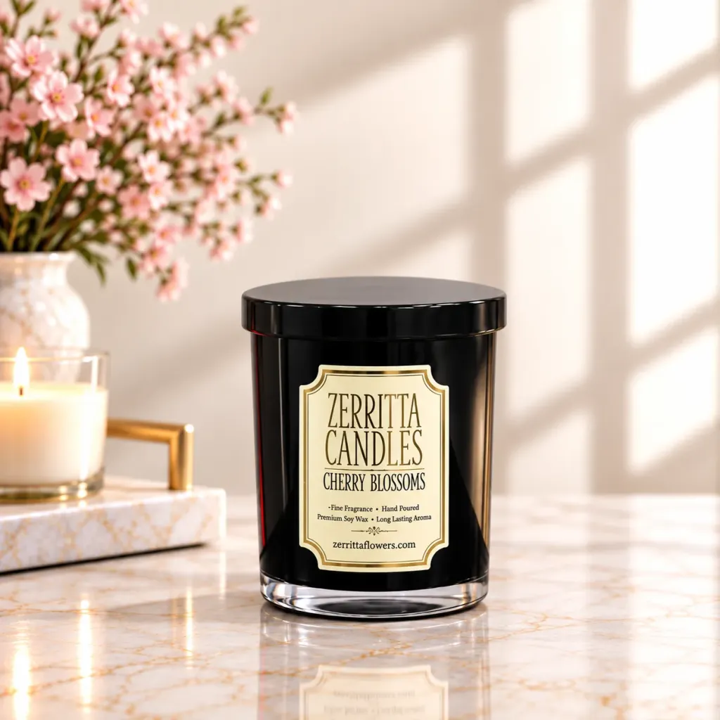 Small Cherry Blossoms Candle
