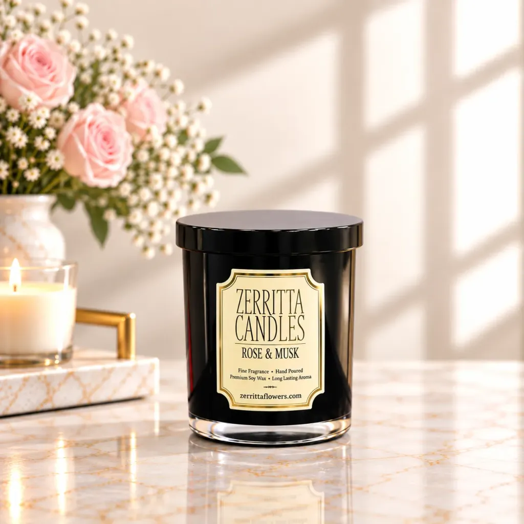 Small Rose and Musk Candle