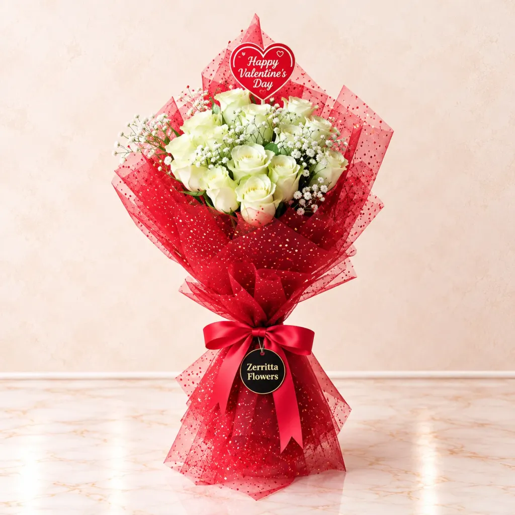 Sparkling Cream Roses