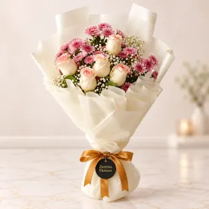 White Rose Floral Bouquet