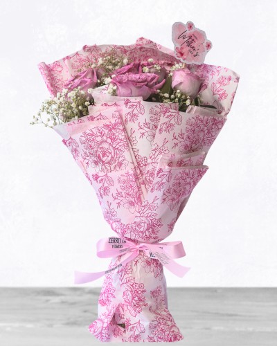 Elegant Pink Rose Bouquet