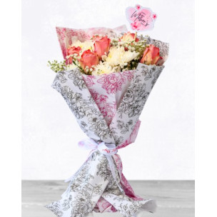 Peach Rose Bouquet