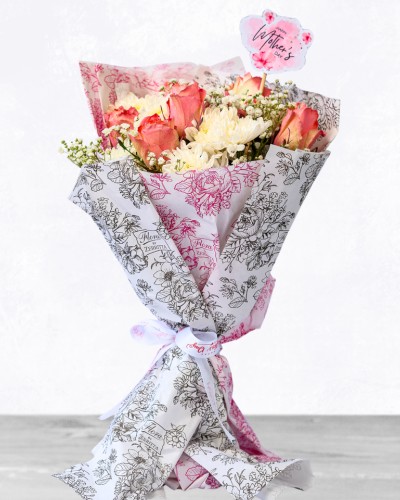 Peach Rose Bouquet