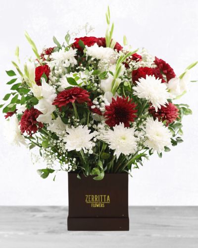 Crimson Serenity Floral Box