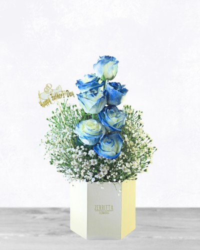 Elegant Blue Father's Tribute