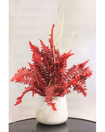 Crimson Fern Vase Ensemble