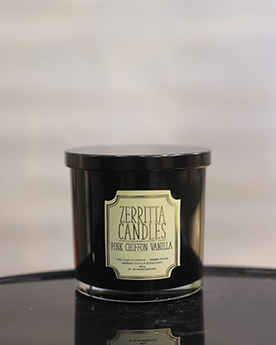 Large Zerritta Pink Chiffon Vanilla Candle