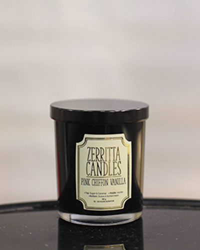Small Zerritta Pink Chiffon Vanilla Candle