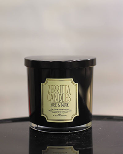 Large Zerritta Rose and Musk Candle
