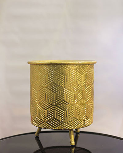  Geometric Gold Planter
