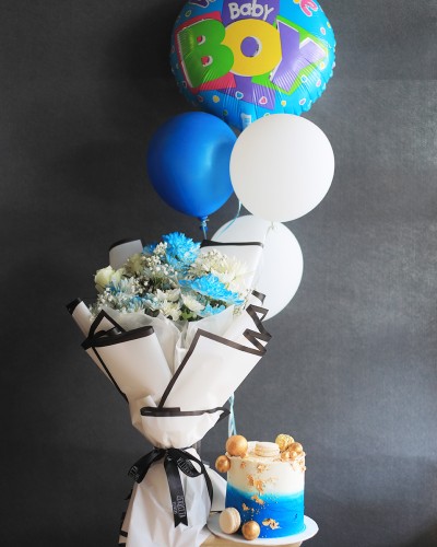 Baby Shower Cakes and Bouquets for Boys
