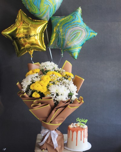 Get Well Soon Bouquets and Cakes