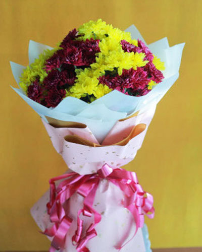 Majestic Magenta and Yellow Bouquet