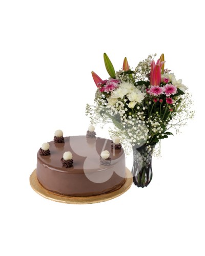 Bounty Cake with Flowers