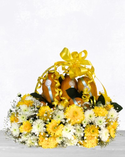 Mango Basket with flowers decoration