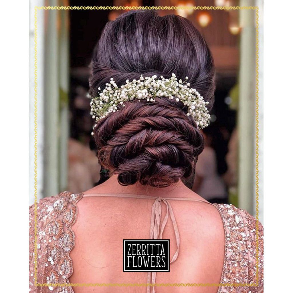 Baby’s Breath Flower Tiara for Wedding