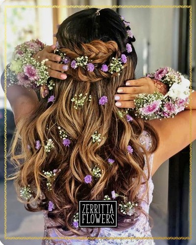 Purple Chrysanthemums Flower Décor for Hair