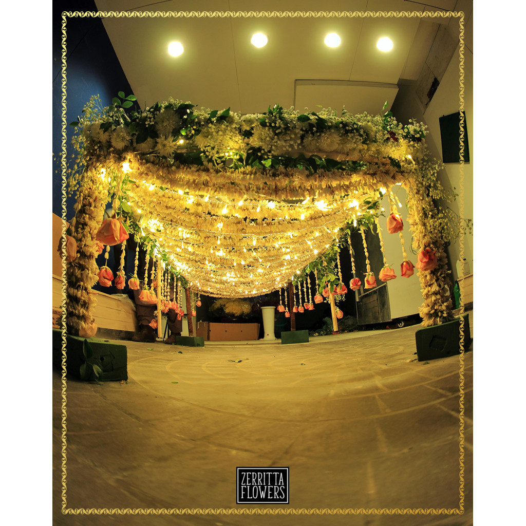 Orange and Yellow Rose Flower Canopy