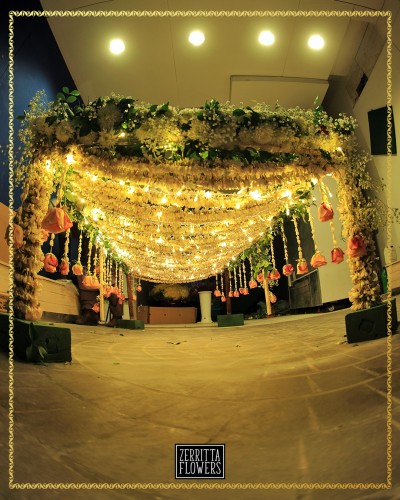 Orange and Yellow Rose Flower Canopy